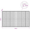 Gabion 5 mm langasta ja 5x10 cm verkosta 350x30x200 cm