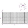 Gabion 5 mm langasta ja 5x10 cm verkosta 450x30x200 cm