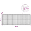 Gabion 5 mm langasta ja 5x10 cm verkosta 550x30x200 cm