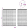 Gabion 5 mm langasta ja 5x10 cm verkosta 900x30x200 cm