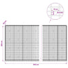 Gabion 5 mm langasta ja 5x10 cm verkosta 950x30x200 cm