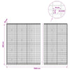 Gabion 5 mm langasta ja 5x10 cm verkosta 1000x30x200 cm