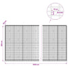 Gabion 5 mm langasta ja 5x10 cm verkosta 1050x30x200 cm