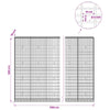 Gabion 5 mm langasta ja 5x10 cm verkosta 1150x30x200 cm