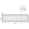 Gabion 5 mm langasta ja 5x10 cm verkosta 200x50x50 cm