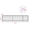 Gabion 5 mm langasta ja 5x10 cm verkosta 250x50x50 cm