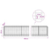 Gabion 5 mm langasta ja 5x10 cm verkosta 1150x50x50 cm