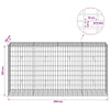 Gabion 5 mm langasta ja 5x10 cm verkosta 200x50x100 cm