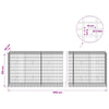 Gabion 5 mm langasta ja 5x10 cm verkosta 500x50x100 cm