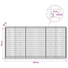 Gabion 5 mm langasta ja 5x10 cm verkosta 300x50x150 cm
