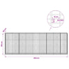 Gabion 5 mm langasta ja 5x10 cm verkosta 450x50x150 cm