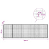 Gabion 5 mm langasta ja 5x10 cm verkosta 500x50x150 cm