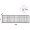 Gabion 5 mm langasta ja 5x10 cm verkosta 550x50x150 cm