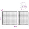 Gabion 5 mm langasta ja 5x10 cm verkosta 1000x50x150 cm