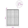 Gabion 5 mm langasta ja 5x10 cm verkosta 150x50x200 cm