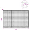 Gabion 5 mm langasta ja 5x10 cm verkosta 300x50x200 cm