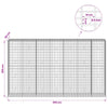 Gabion 5 mm langasta ja 5x10 cm verkosta 350x50x200 cm