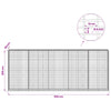 Gabion 5 mm langasta ja 5x10 cm verkosta 500x50x200 cm