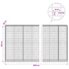 Gabion 5 mm langasta ja 5x10 cm verkosta 1050x50x200 cm