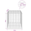 Gabion 5 mm langasta ja 5x10 cm verkosta 50x100x50 cm