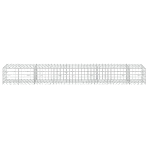 Gabion 5 mm langasta ja 5x10 cm verkosta 450x100x50 cm