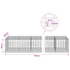 Gabion 5 mm langasta ja 5x10 cm verkosta 750x100x50 cm