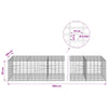 Gabion 5 mm langasta ja 5x10 cm verkosta 950x100x50 cm