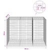 Gabion 5 mm langasta ja 5x10 cm verkosta 150x100x100 cm