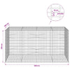 Gabion 5 mm langasta ja 5x10 cm verkosta 200x100x100 cm