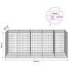 Gabion 5 mm langasta ja 5x10 cm verkosta 250x100x100 cm