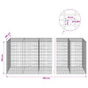 Gabion 5 mm langasta ja 5x10 cm verkosta 450x100x100 cm