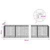 Gabion 5 mm langasta ja 5x10 cm verkosta 700x100x100 cm
