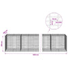 Gabion 5 mm langasta ja 5x10 cm verkosta 800x100x100 cm