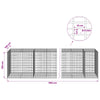 Gabion 5 mm langasta ja 5x10 cm verkosta 950x100x100 cm