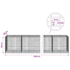 Gabion 5 mm langasta ja 5x10 cm verkosta 1000x100x100 cm