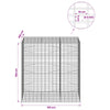 Gabion 5 mm langasta ja 5x10 cm verkosta 150x100x150 cm