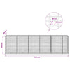 Gabion 5 mm langasta ja 5x10 cm verkosta 550x100x150 cm