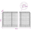 Gabion 5 mm langasta ja 5x10 cm verkosta 700x100x150 cm