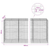 Gabion 5 mm langasta ja 5x10 cm verkosta 800x100x150 cm