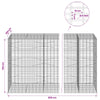 Gabion 5 mm langasta ja 5x10 cm verkosta 850x100x150 cm