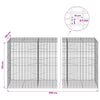 Gabion 5 mm langasta ja 5x10 cm verkosta 1100x100x150 cm