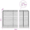 Gabion 5 mm langasta ja 5x10 cm verkosta 1150x100x150 cm