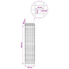 Gabion 5 mm langasta ja 5x10 cm verkosta 50x100x200 cm