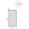 Gabion 5 mm langasta ja 5x10 cm verkosta 100x100x200 cm