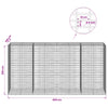 Gabion 5 mm langasta ja 5x10 cm verkosta 400x100x200 cm