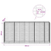 Gabion 5 mm langasta ja 5x10 cm verkosta 450x100x200 cm