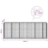 Gabion 5 mm langasta ja 5x10 cm verkosta 550x100x200 cm