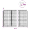 Gabion 5 mm langasta ja 5x10 cm verkosta 900x100x200 cm
