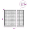 Gabion 5 mm langasta ja 5x10 cm verkosta 1150x100x200 cm