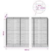 Gabion 5 mm langasta ja 5x10 cm verkosta 1200x100x200 cm